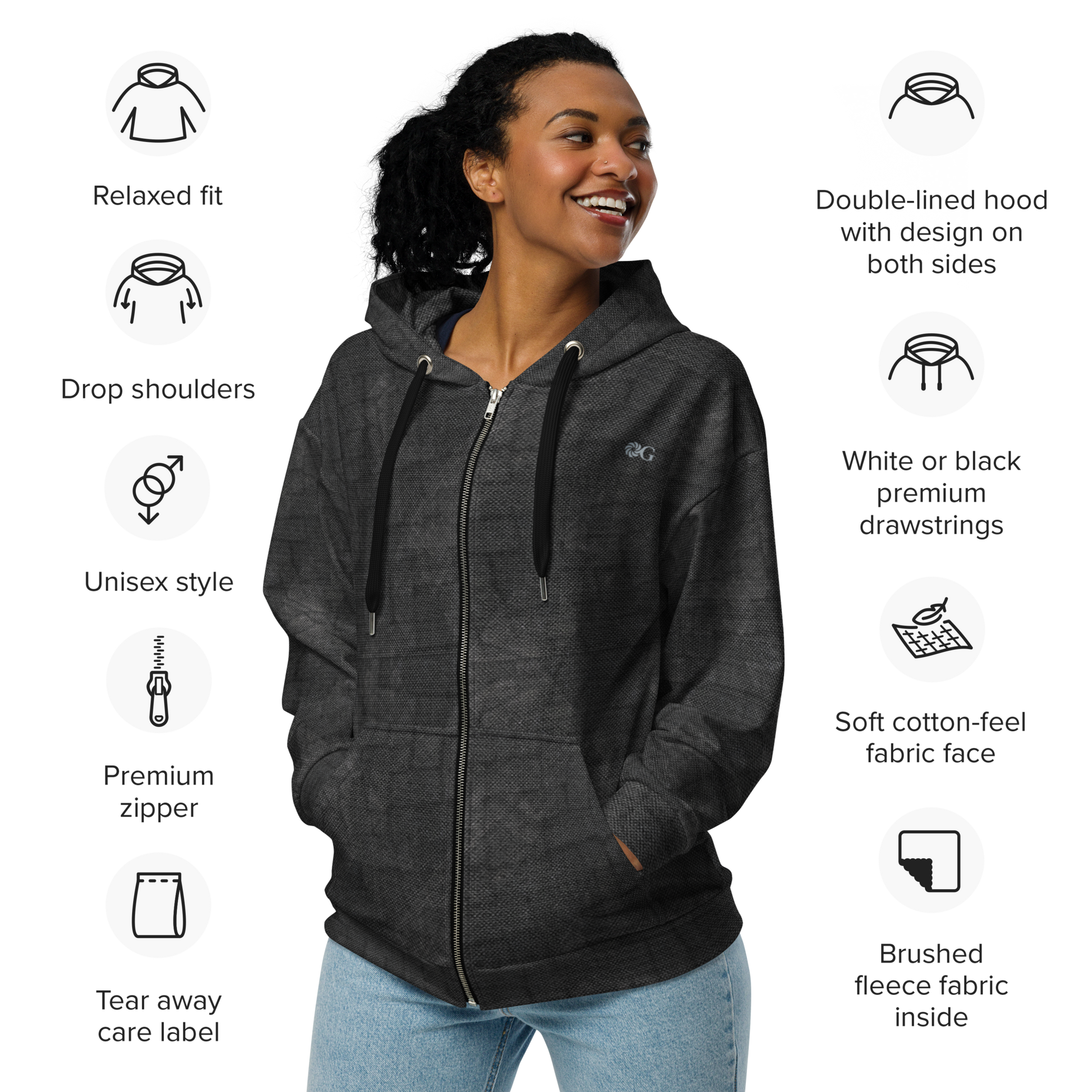 2-Hye: OG Zip Hoodie (Unisex) 2-Hye