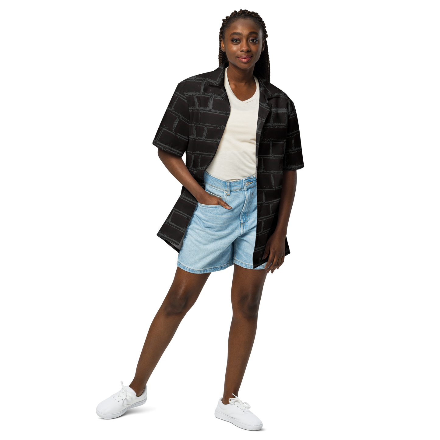 2-Hye: Bricks Unisex Button-Up Shirt 2-Hye