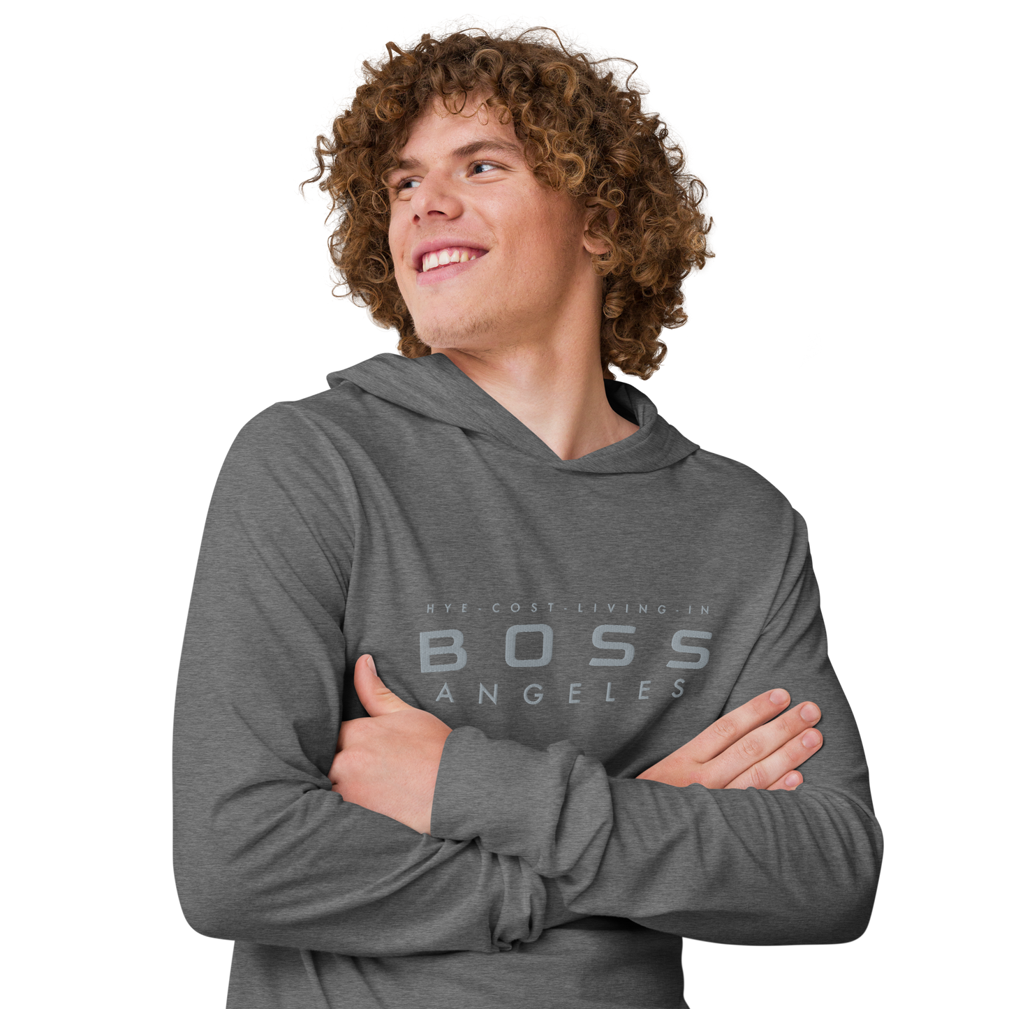 2-Hye: Boss Angeles Hooded Long-Sleeve Top 2-Hye