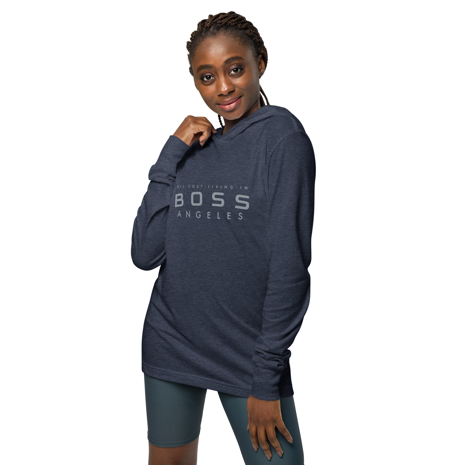 2-Hye: Boss Angeles Hooded Long-Sleeve Top 2-Hye